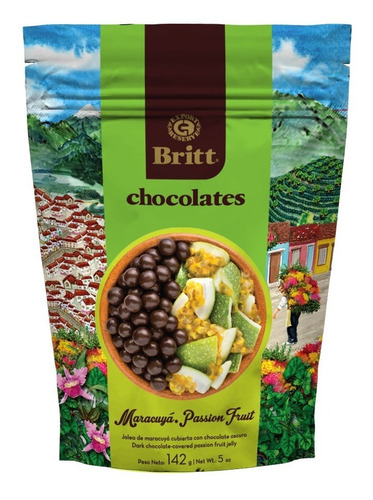 Chocolate Britt Colombia Maracuya 170g - Kg a $235