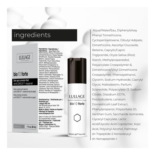 Fluido Corrector De Mancha Oscura Bio10 Para Una Piel Con De