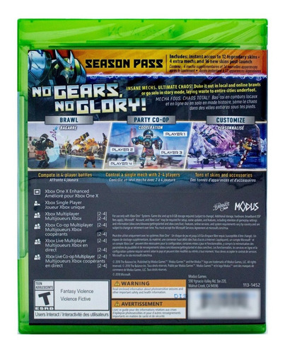 ¡nuevo! Override Mech City Brawl Xbox One ¡sellado! ¡físico!