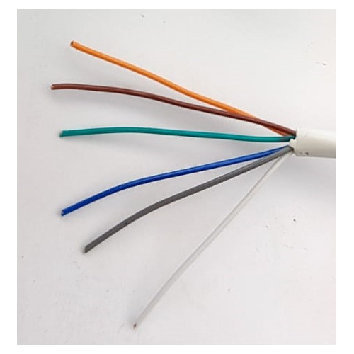 Cable Alarma Portero Visor Telefono 25mts 3 Pares 6 Hilos