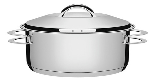 Panela Grande 28 Cm Tramontina Aço Inox Fundo Triplo 7,1 L