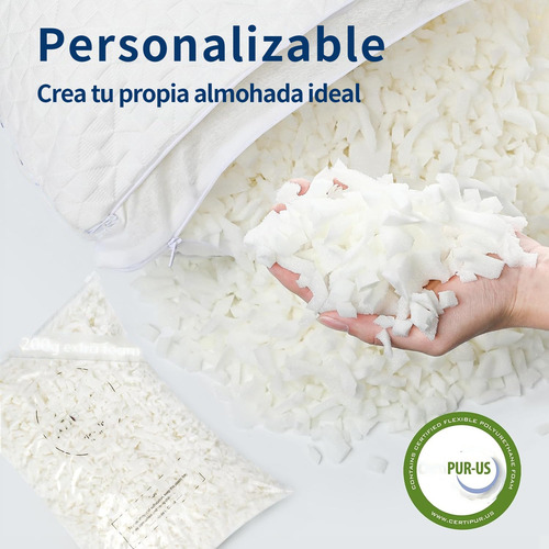 Almohada Memory Foam Estándar Gel Ajustable Suave Cómoda