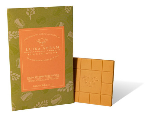 Barra De Chocolate Luisa Abram Branco Com Pistache