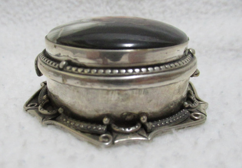 Alhajero Pastillero Plata 925 Miniatura Porcelana Joven Dama (Usado)