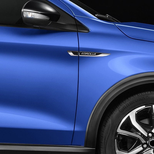 Par De Aplique Lateral Corolla 2015/2019 Emblema Resinado