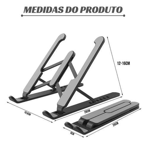 Base Suporte Ergonômico P/ Notebook Celular Tablet