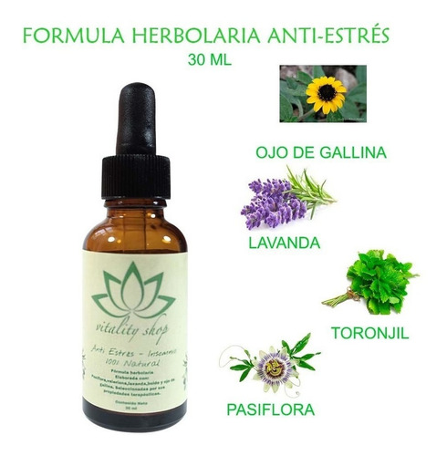 Formula Herbolaria Ansiedad Estrés Insomnio 30ml
