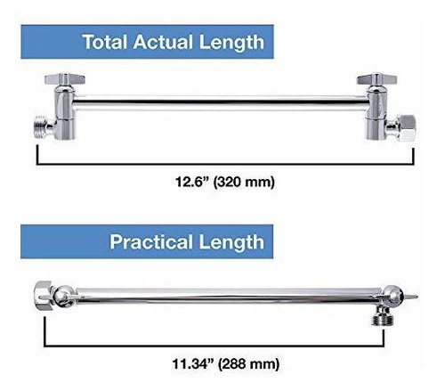 Imagen 8 de 9 de Extensión De Brazo De Ducha Ajustable De Waterpoint, Brazo