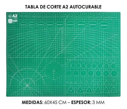 Tabla De Cortar Cutting Mat Tamaño A2 42x60cm