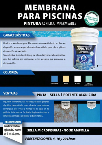 Imagen 4 de 10 de Pintura Sellante Y Impermeable Para Piscinas