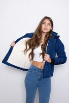 Comprar Camperas Infladas Mujer Inflable Impermeable Con Corderito