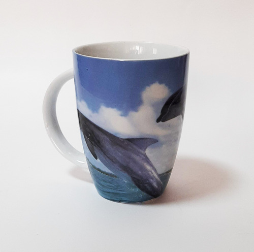 Taza Tipo Mug 14 Oz Diseño Delfin 