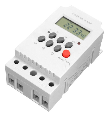 Controlador De Temporizador Eletrônico Ac 220v 25a Din Rail