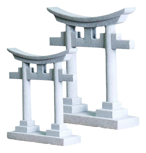 2 Piezas De Piedra De Imitación, Puerta Torii, Decoración
