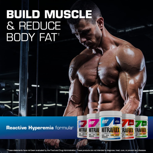 Suplemento Gat Sport Nitraflex Burn Pre-workout Blue Raspber