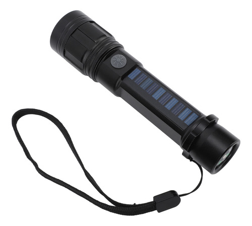 Linterna Led Con Zoom, 3 Modos, Usb O Diseño Solar Brillante