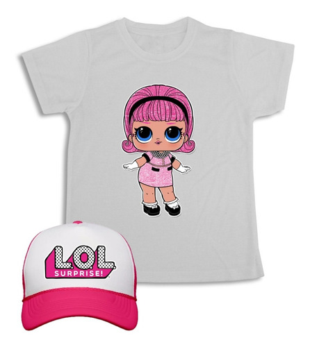 Lol Muñecas Camiseta + Gorra  Combo Para Niñas