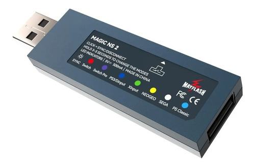 Adaptador Magic-NS para Switch Ps3 Pc Neogeo Mini Ps Classic Mayflash. Color Gris