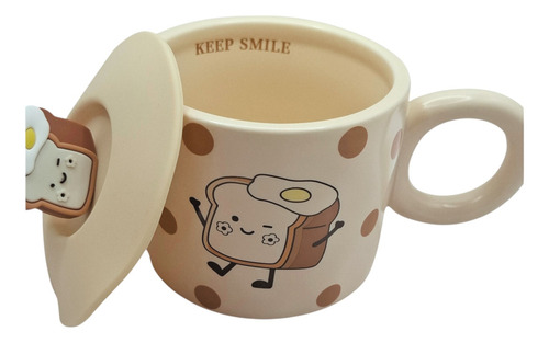 Taza Anime 400 Ml - Ideal Para Café Y Té Beige Pan