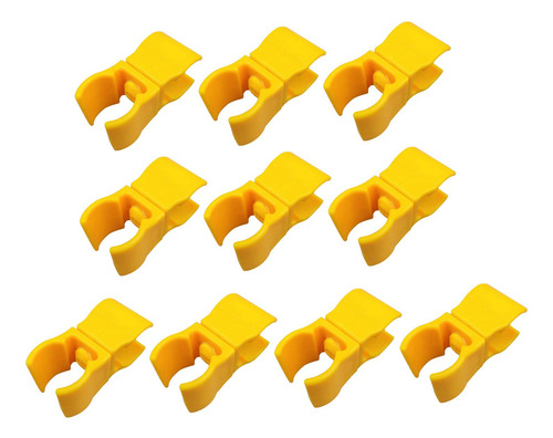 2 X 10 Uds. Clip Conector Para Poste De Bandera De Amarillo