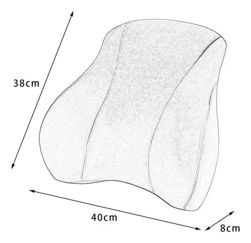 X Almohada De Soporte Lumbar Para Automóvil Soporte Beige