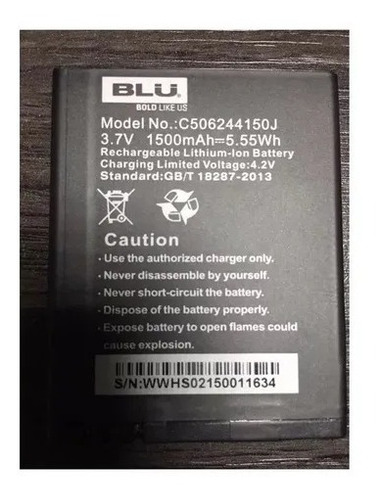 Batería  Blu Neo Jr 4.0 S372 C506244150j Tienda En Chacao