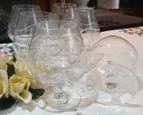 Comprar Antiguas Copas Cognac Cristal Tallado N993
