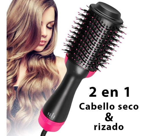 Cepillo Secador Cabello Alisador Rizador 3 En 1 Multifunción