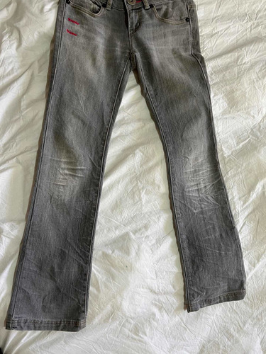 Pantalón De Mezclilla Gris Talla 0 Dkny