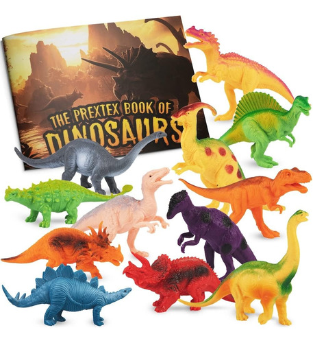 Prextex Figuras Dinosaurios Niños 3 A 5 Años (12 Figuras Con