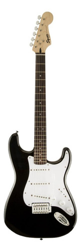 Guitarra eléctrica Squier by Fender Strat with Tremolo stratocaster de álamo black brillante con diapasón de laurel