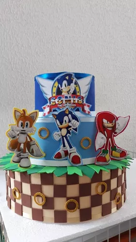 Artes de Monizinha - Bolo Fake Sonic 💙 . Hoje falamos de jogos