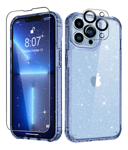 Funda Miodik Para iPhone 13 Pro-azul / Patchwork