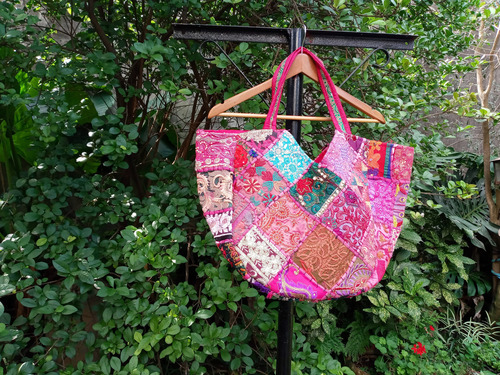 Bolso Grande Importado Hindu, Cartera ( Cod 31-32 ) Rosa -lila 32