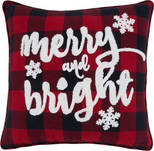 Christmas Collection Alo Plaid Merry And Bright  Cojín...