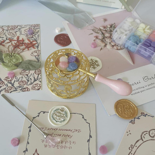 Kit De Sello De Cera Kit De Sello De Sello Craft Diy Con Oro