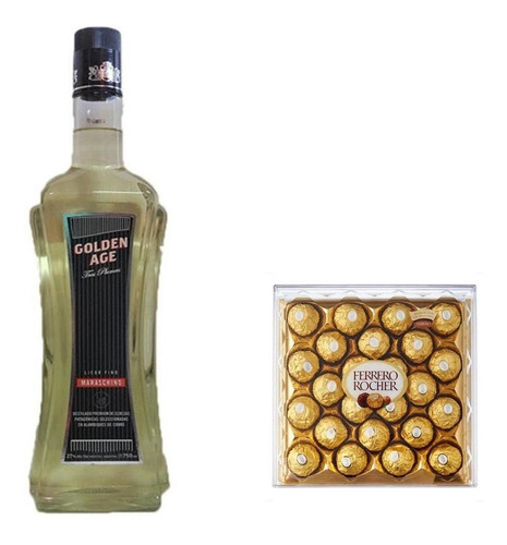 Licor Golden Age Maraschino Cerezas X750cc + Ferrero X12