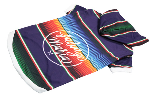 Sueter Para Perro-ropa Mexicana Talla-m Morado-azul