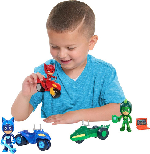 Pj Masks Owlette Juguete Moto Super Moon Figura Articulable