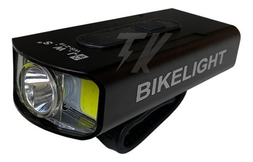 Farol Bike Led T6 Com 2 Cob Recarregável Indicador Carga Top