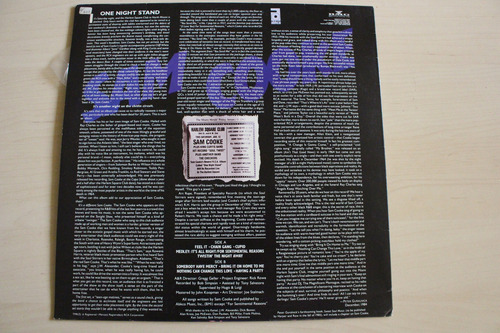 Lp Sam Cooke - Live The Harlem Club 1963 Estandar (Usado)