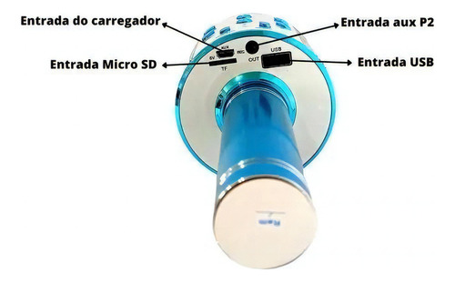 Microfone Karaoke Bluetooth Usb Led: Inovação Na Ponta Dos