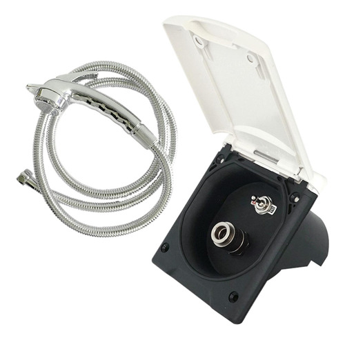 Kit De Caja De Ducha Exterior Rv Con Manguera De Grifo Ducha
