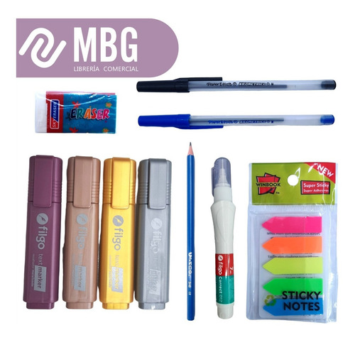 Imagen 2 de 7 de Kit Utiles Universitario Combo Por 12 Piezas