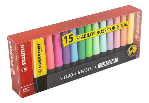 Deskset Stabilo Boss 15 Colores