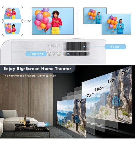 Cinop Mini Proyector Para iPhone, Proyector Porttil De Pelcu