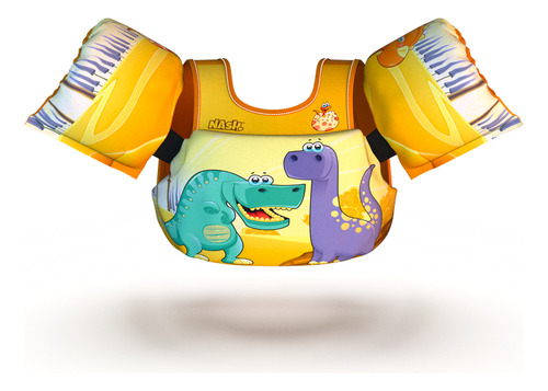 Boia Infantil Com Colete Salva Vidas Dinossauro Nash