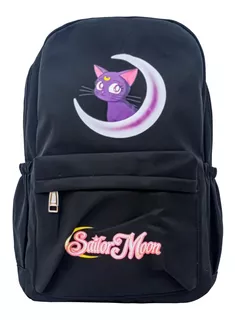 Mochila Escolar Con Estampado De Luna Sailor Moon Con 6 Compartimentos.