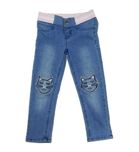 Jeans De Niña Lycrado Gato Por Menor Trapuchitos