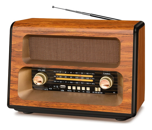 Prunus J-199 Radio Retro Vintage Grande Bluetooth, Altavoz .